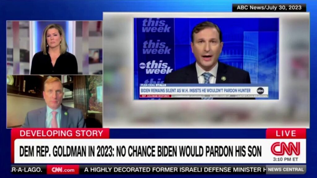 CNN has congressman watch clip of himself claiming Biden wouldn't pardon Hunter: 'What does that feel like?'