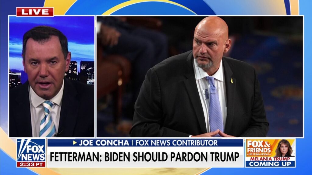 Sen. Fetterman makes the case for Biden pardoning Trump