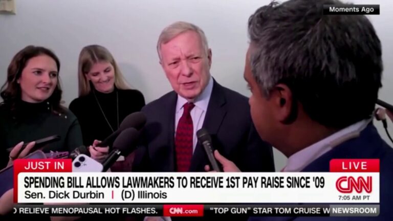 Sen. Durbin shreds CNN reporter 'getting the same paycheck' when 'half of your viewers' are gone