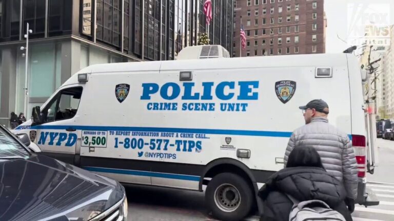 NYPD Crime Scene Unit arrives at the scene where United Healthcare CEO was shot to death in Manhattan