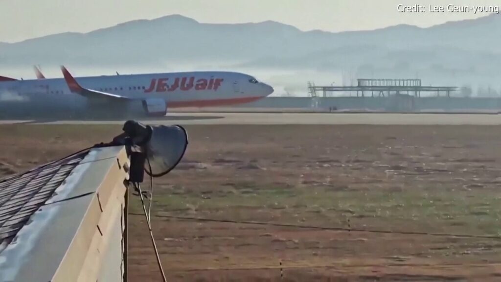 Video captures moments before South Korean plane crashes into concrete fence