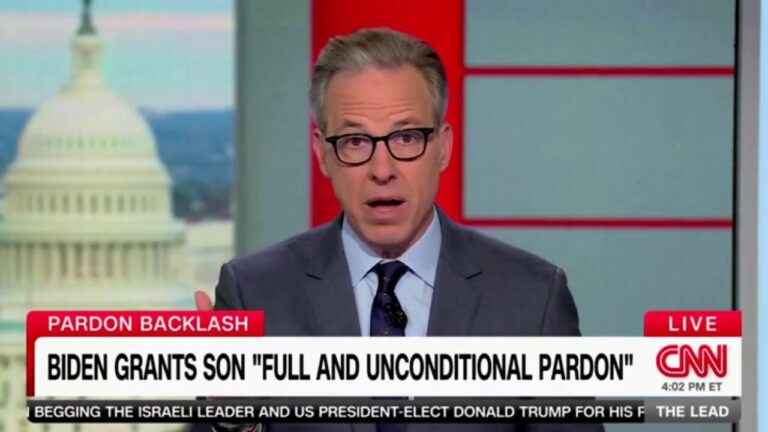 Tapper says everyone who repeated Biden's lie about not pardoning his son is 'either credulous or complicit'