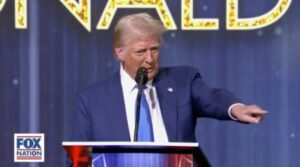 President-elect Donald Trump receives the 'Patriot of the Year' award at Fox Nation's Patriot Awards