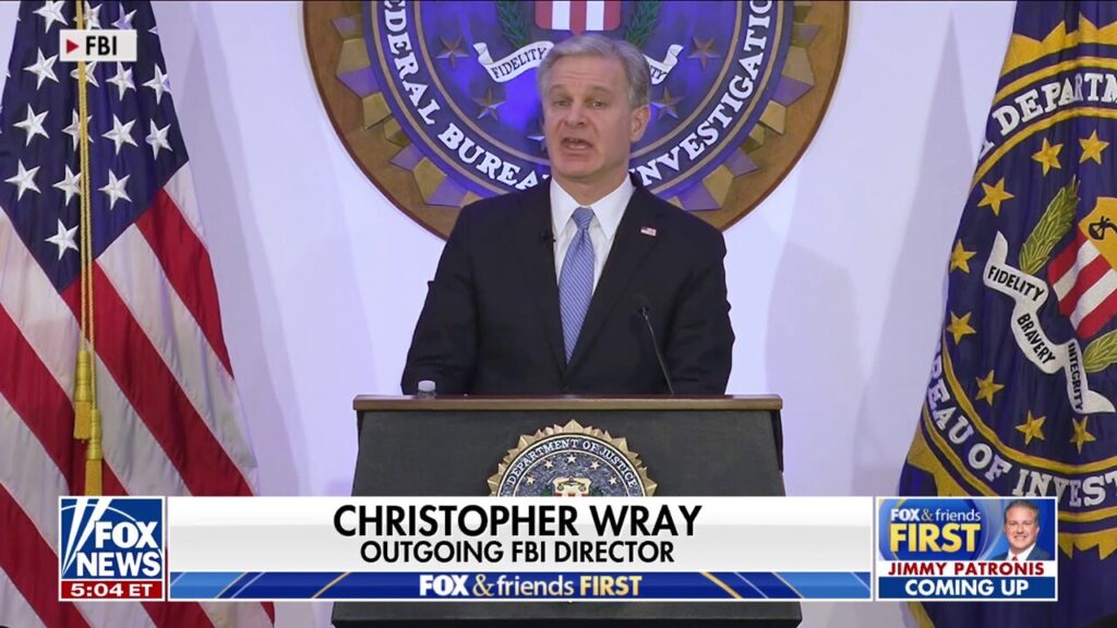 Trump touts FBI Director Christopher Wray's resignation plans: 'Great day for America'