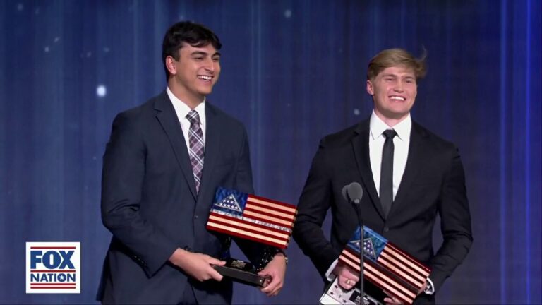 UNC fraternity brothers awarded for defending flag against mob: 'Listen to what the red, white and blue truly means to us'