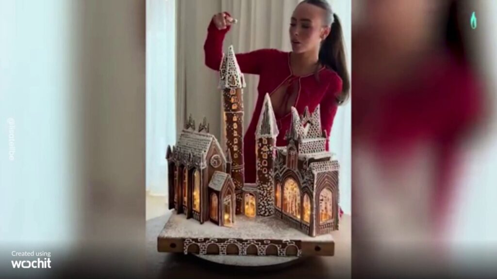 Woman turns Harry Potter school into magical gingerbread castle