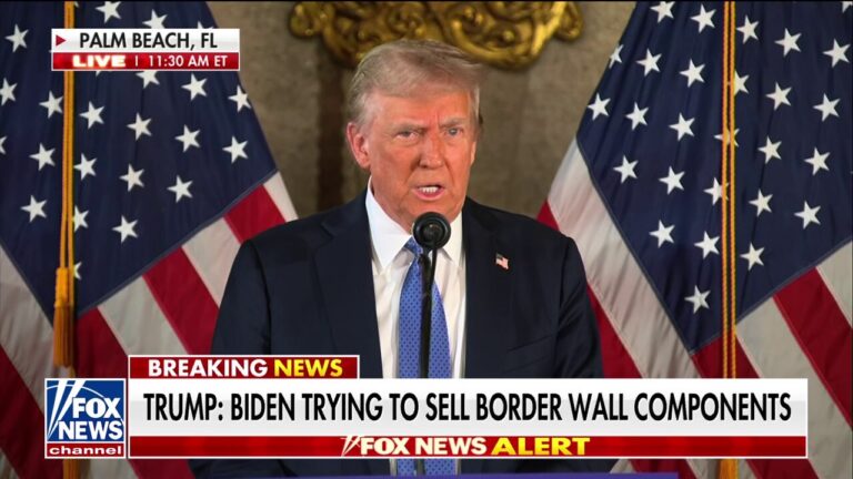 Trump: Biden selling border wall materials 'almost a criminal act'