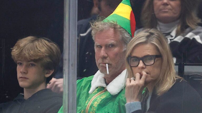 Will Ferrell appears at Kings game as disheveled Buddy the Elf