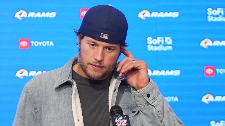 Matthew Stafford's wife ponders husband's retirement after Rams fall to Eagles: 'Guess we will find out'