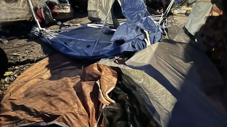 Blue city looks to halt homeless encampment sweeps after city truck crushes sleeping man