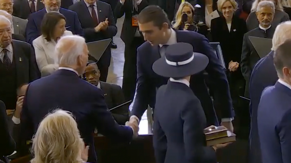 'Class act': Barron Trump sets social media ablaze for shaking hands with Biden at dad's inauguration