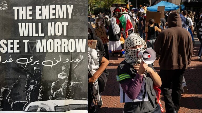 Columbia students confront anti-Israel protesters who stormed classroom with antisemitic flyers