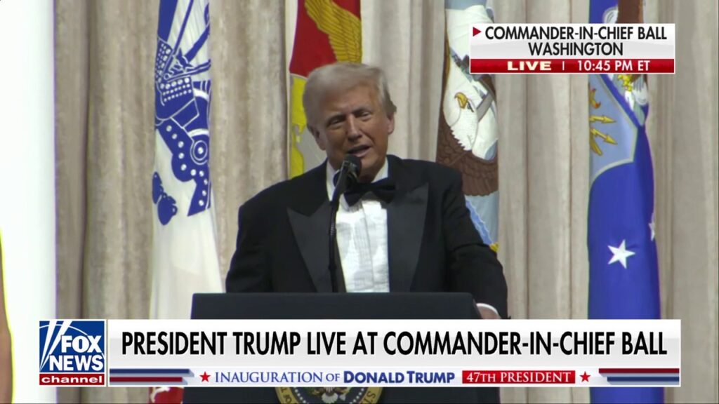 President Trump touts military pride, uptick in military recruitment at Commander-in-Chief Ball