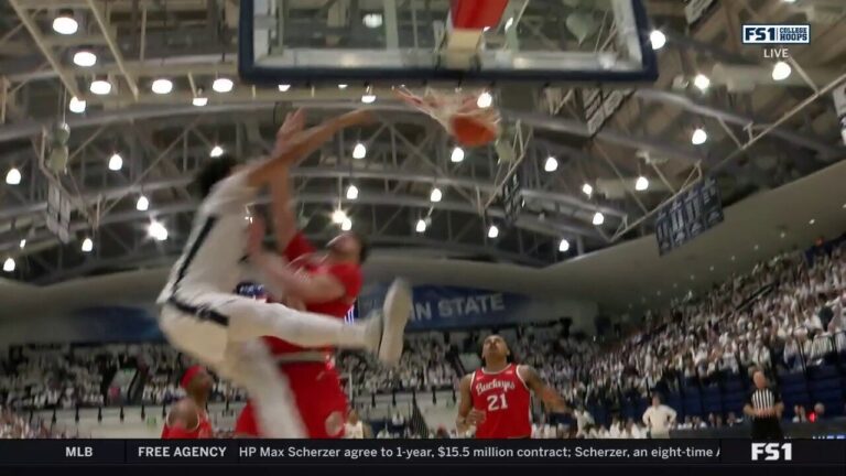 Penn State's Yanic Konan Niederhauser throws down tomahawk posterizer vs. Ohio State