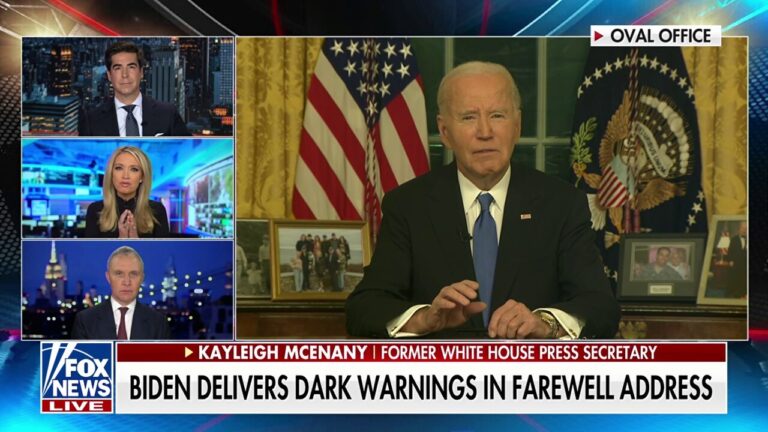 Kayleigh McEnany: Biden's farewell speech was 'incredibly tone deaf' and had a 'bit of irony'