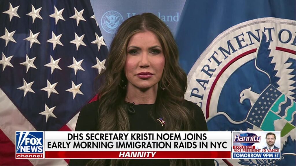 New York City is safer because these dangerous criminals are gone, says DHS Secretary Kristi Noem