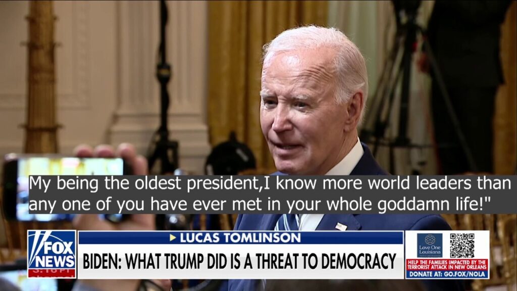 Biden says Trump is a ‘genuine threat to democracy,’ scolds reporters