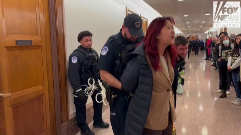 Protests erupt in Chris Wright's confirmation hearing