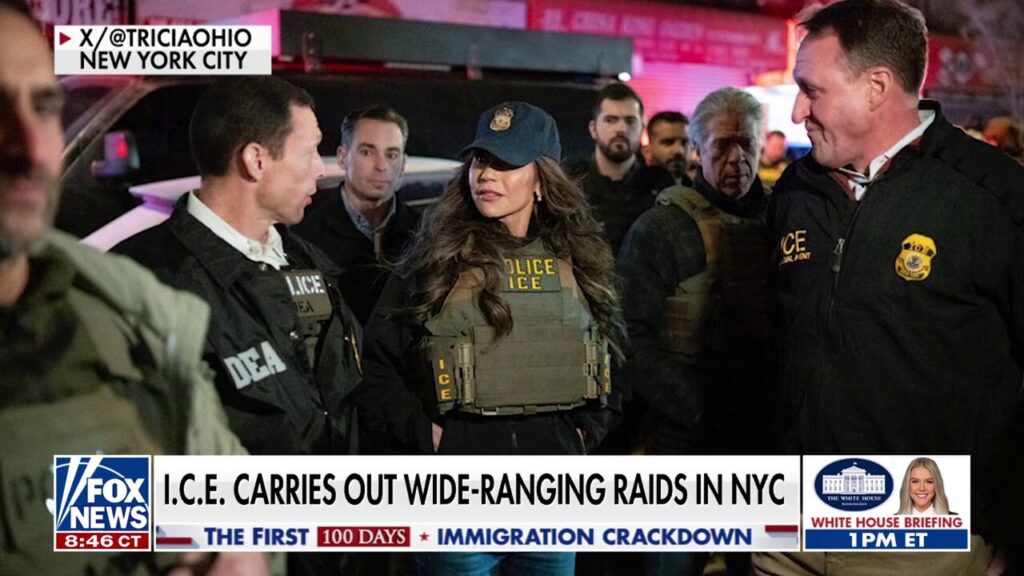 DHS Secretary Kristi Noem on the ground during ICE raids in NYC