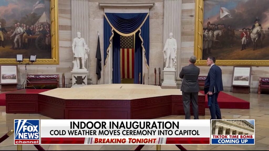 Construction of stage in Capitol building underway as inauguration ceremony approaches