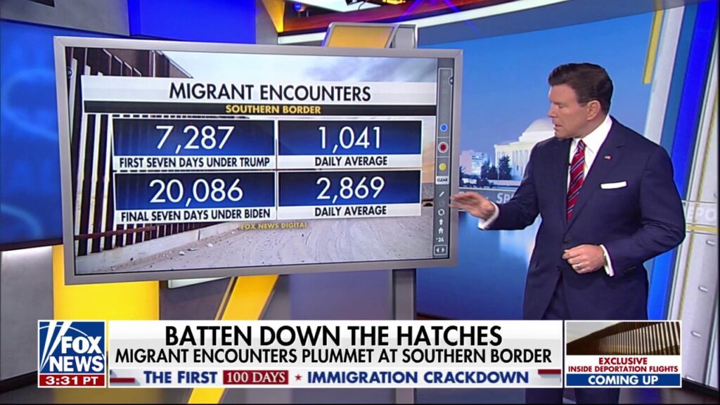 How many illegal immigrants are at the southern border?