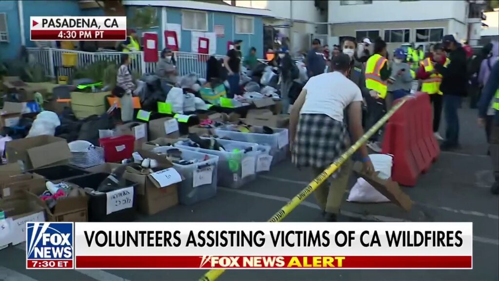 Volunteers help fire victims in California