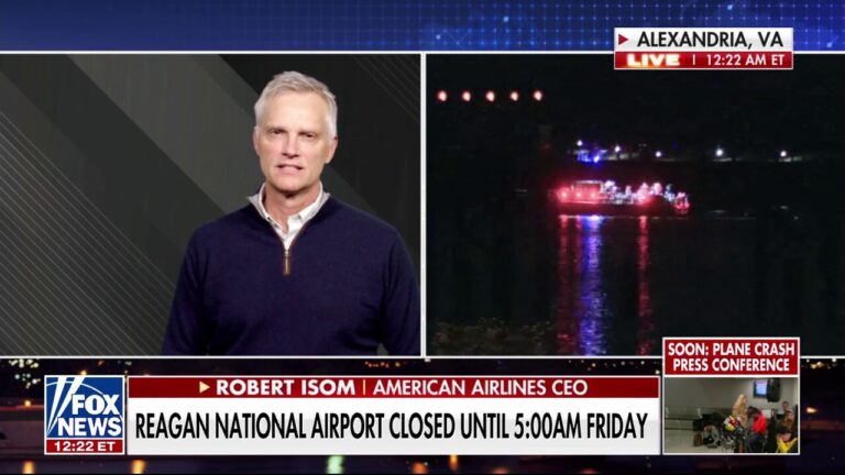 American Airlines CEO expresses 'deep sorrow' after midair collision