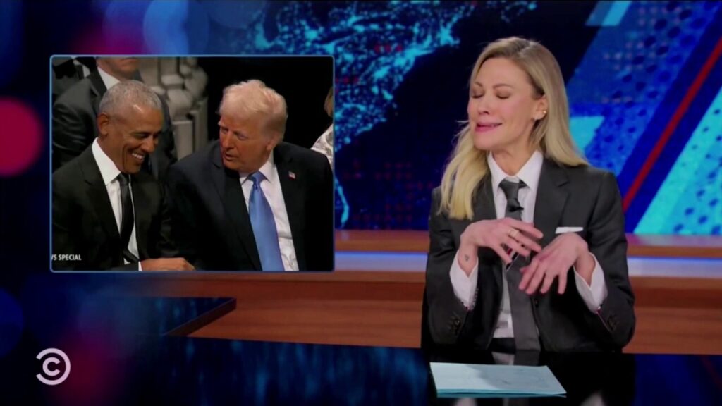 Daily Show responds to Obama laughing and speaking with Trump during Carter funeral: 'Future Hitler!'