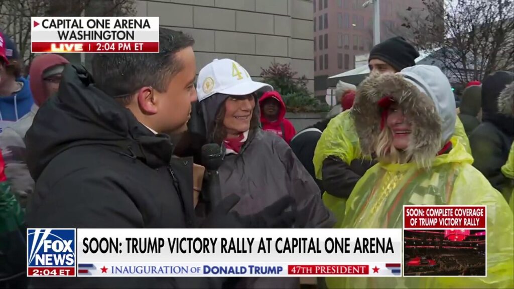 Thousands brave weather conditions to celebrate Trump's inauguration