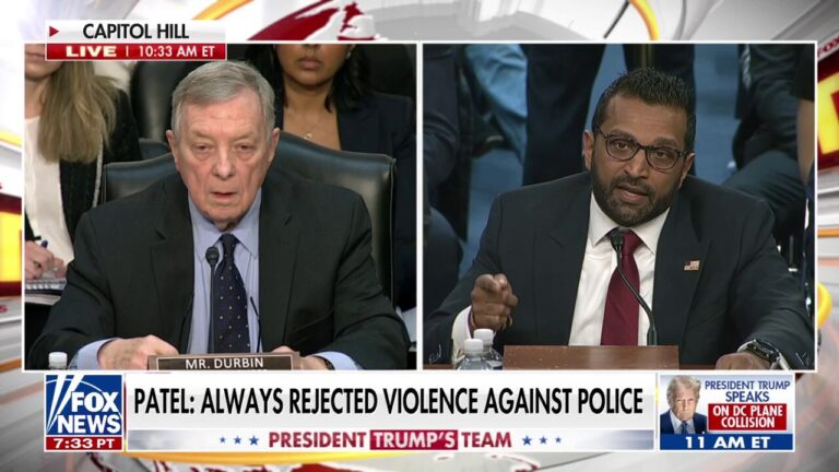 Senator Durbin and Kash Patel clash over January 6th pardons