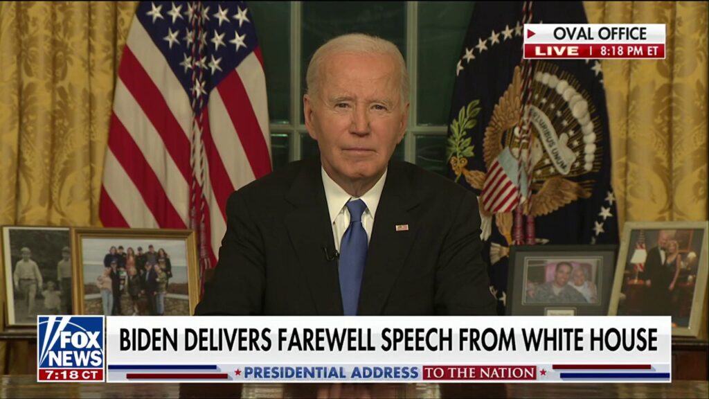 Biden thanks the American people for the 'great honor' to serve as president during farewell address