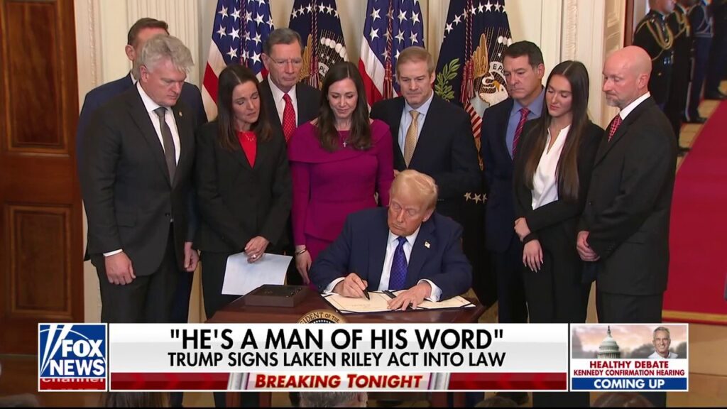 Trump signs bipartisan Laken Riley Act into law during White House ceremony