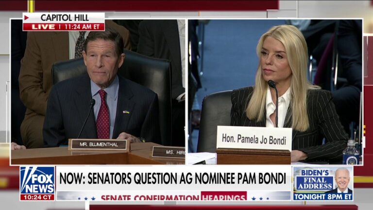 Pam Bondi fires back at Sen. Blumenthal: 'I sit up here and speak the truth'