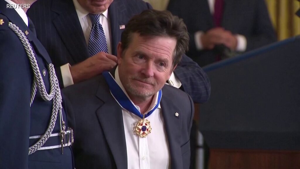 Actor Michael J. Fox receives Presidential Medal of Freedom at White House for Parkinson's advocacy and research