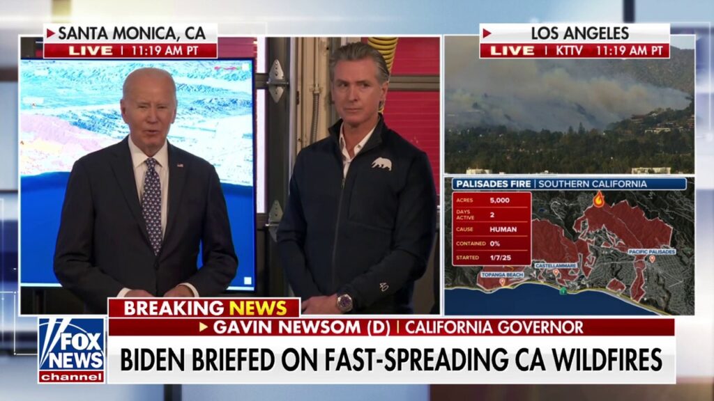 Gov. Newsom and authorities brief President Biden on raging California wildfires