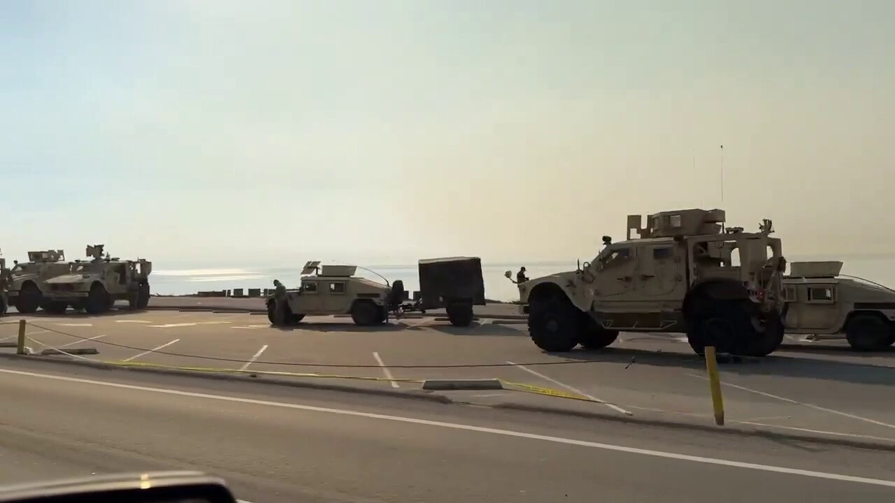 National Guard seen deployed along PCH during California's catastrophic wildfires