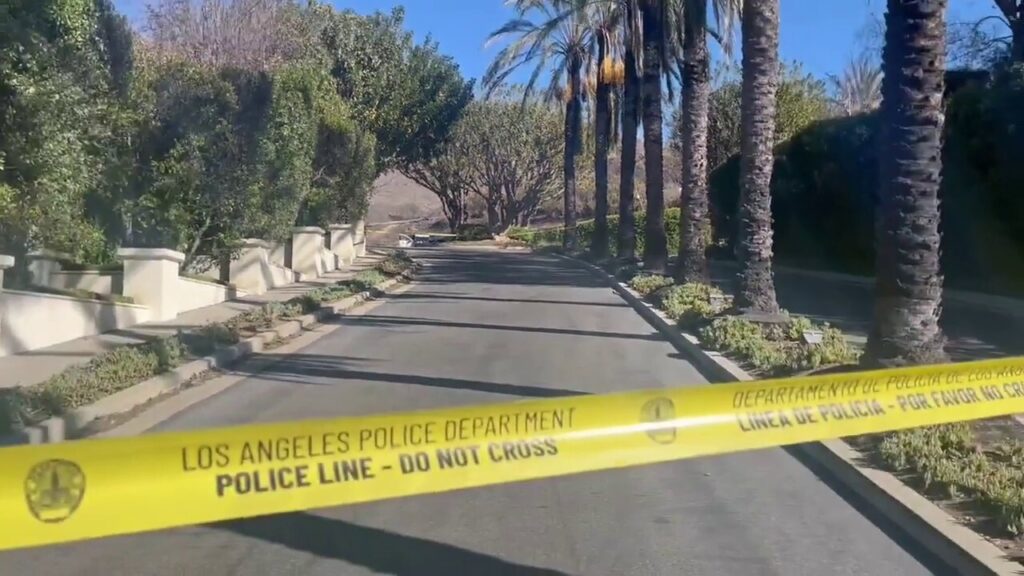 LAPD blocks off suspected Palisades Fire start site with crime scene tape