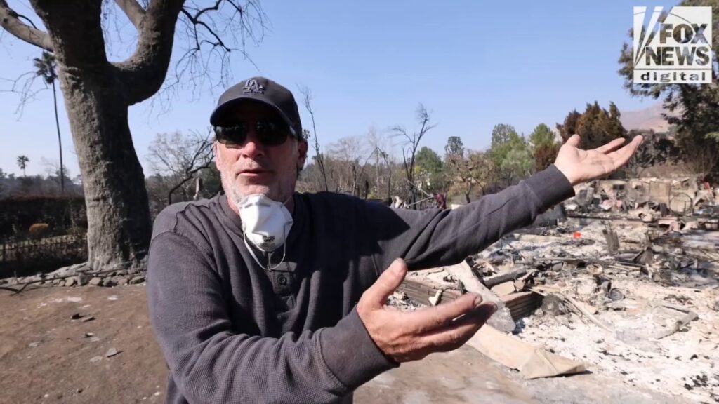 California resident surveys ruins of family home, says 'we were using water bottles' to fight fires