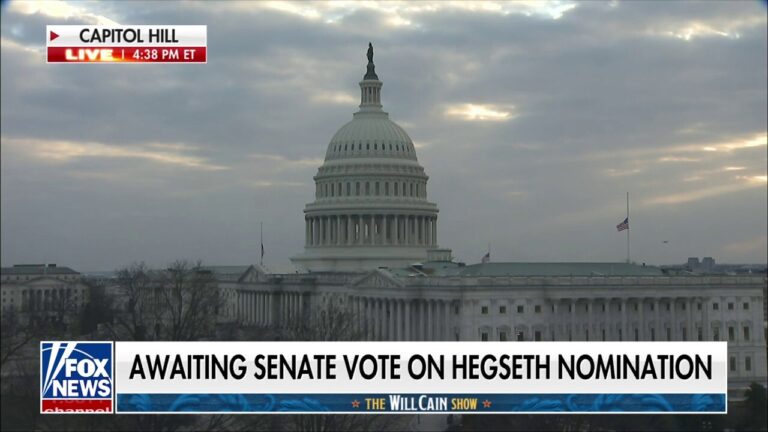 Senators to vote on confirmation of Pete Hegseth