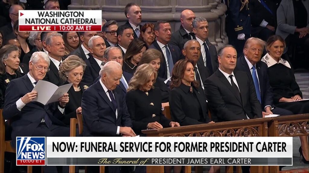 Five US presidents gather to celebrate the life of Jimmy Carter