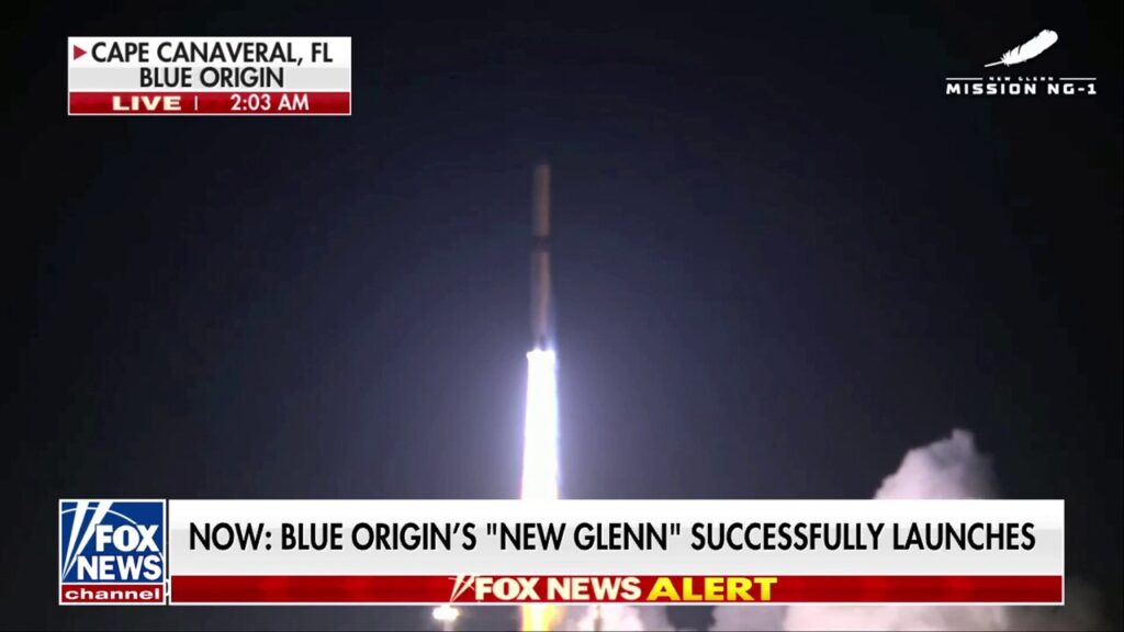 Blue Origin's unmanned 'New Glenn' rocket launches