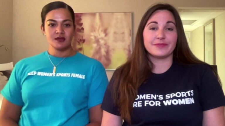 'We're not second': Female athletes protest trans athlete policies at NCAA convention