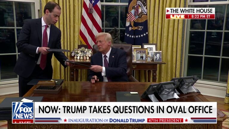 President Trump is asked about new White House decor and his Diet Coke button