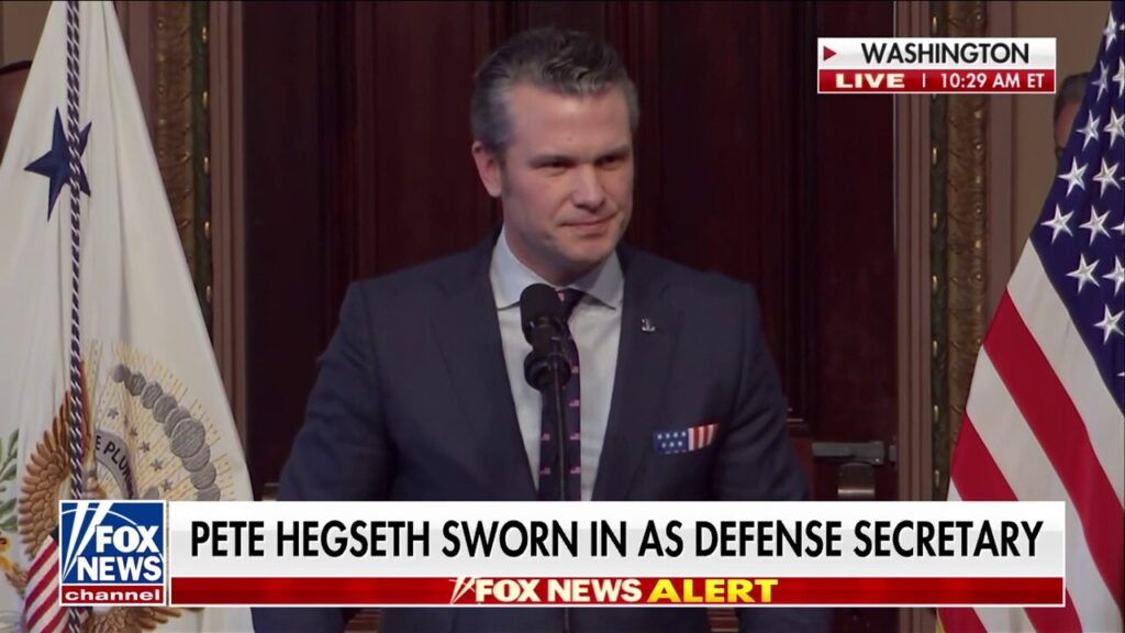 VP Vance leads swearing-in ceremony for new Secretary of Defense Pete Hegseth