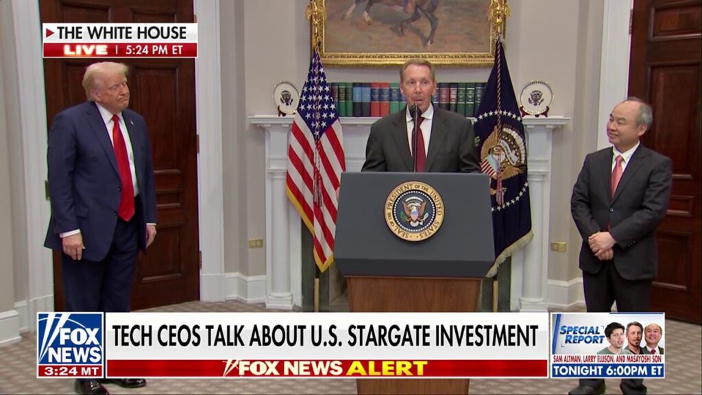 Trump’s AI-infrastructure investment Stargate is a ‘very exciting program,’ Oracle’s Larry Ellison says