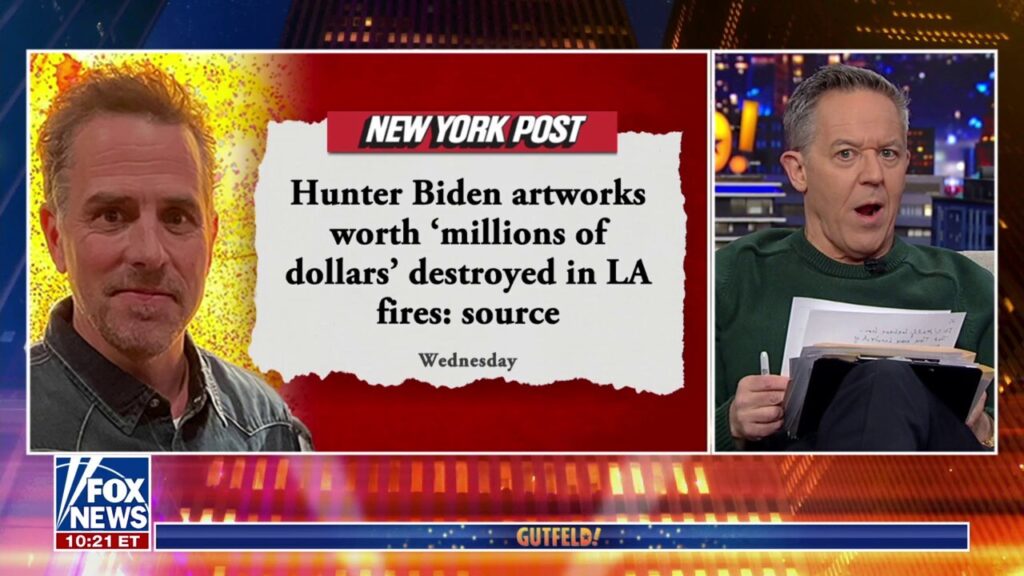 ‘Gutfeld!’ reacts to Hunter Biden's art reportedly being destroyed in LA fires