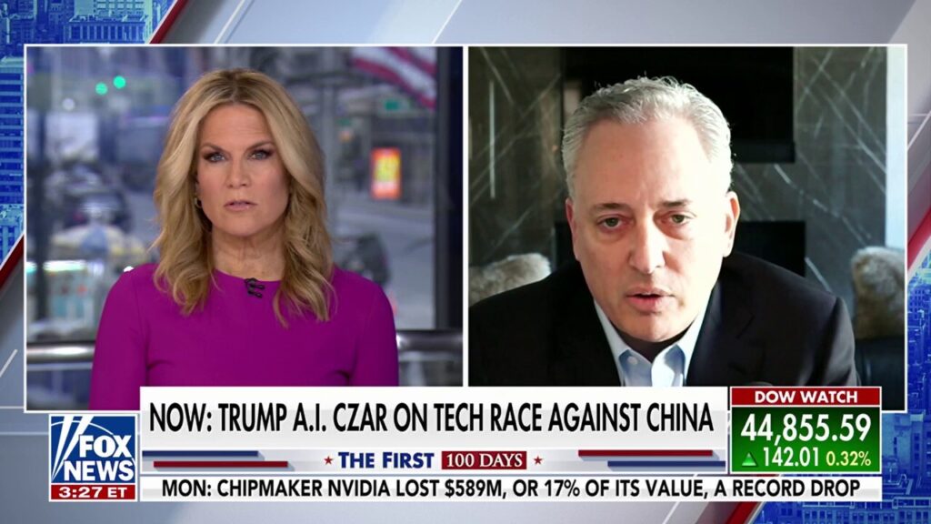 China is 'hot on our heels' in AI race, White House AI and crypto 'czar' says