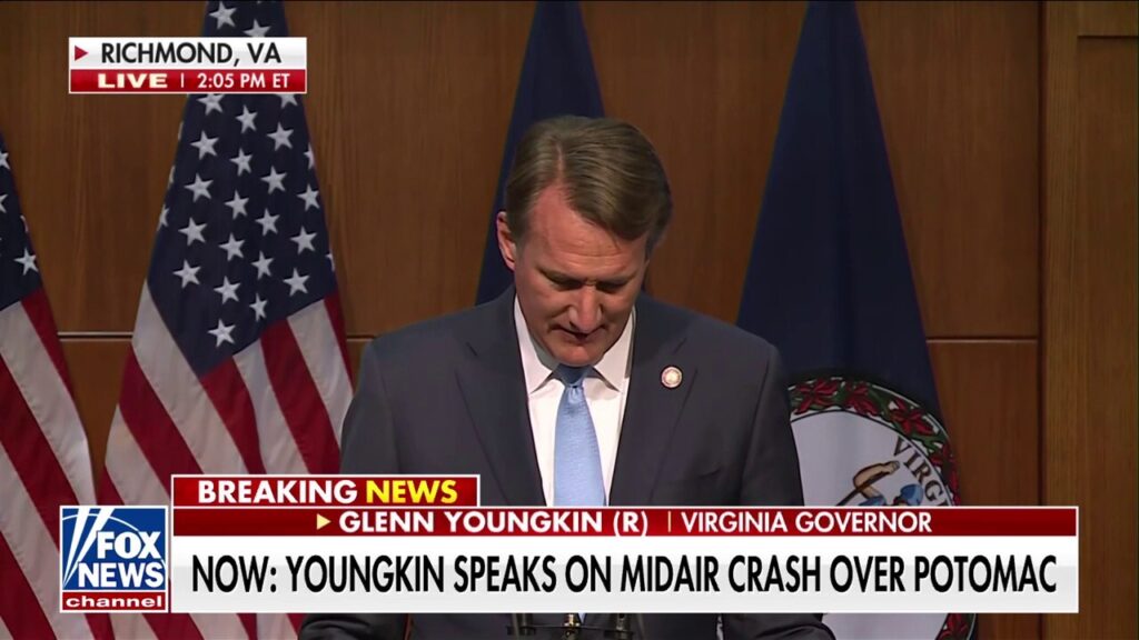 Virginia Gov. Glenn Youngkin offers condolences and prayers for DC crash victims