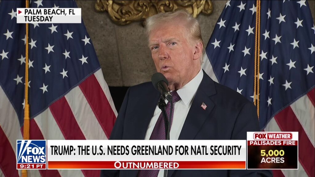 Trump reiterates intent to acquire Greenland, citing national security purposes