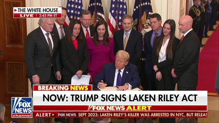 President Donald Trump signs Laken Riley Act: 'America will never forget' her